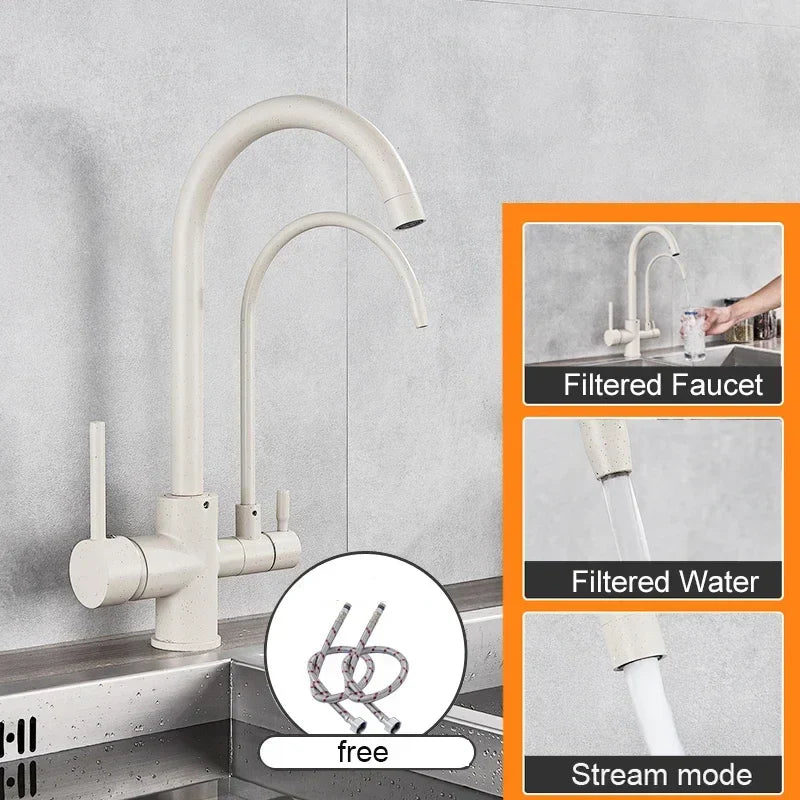 Czarna Wysuwana Kuchenna Bateria | Stal Nierdzewna | Ciepła i Zimna