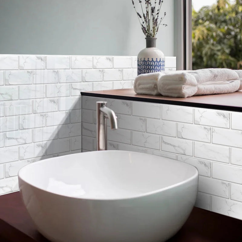 RetroBrick – 6-częściowe Samoprzylepne Retro Ceglane Naklejki Ścienne (30x15cm)