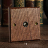 RetroLux Przełącznik Ścienny z Czarnego Orzecha 1–4 Gang