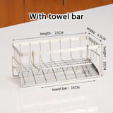 RVS Sponshouder – Wolnostojąca Półka na Gąbki do Kuchni | Pojedynczy Poziom | Trwały i Odporny na Korozję