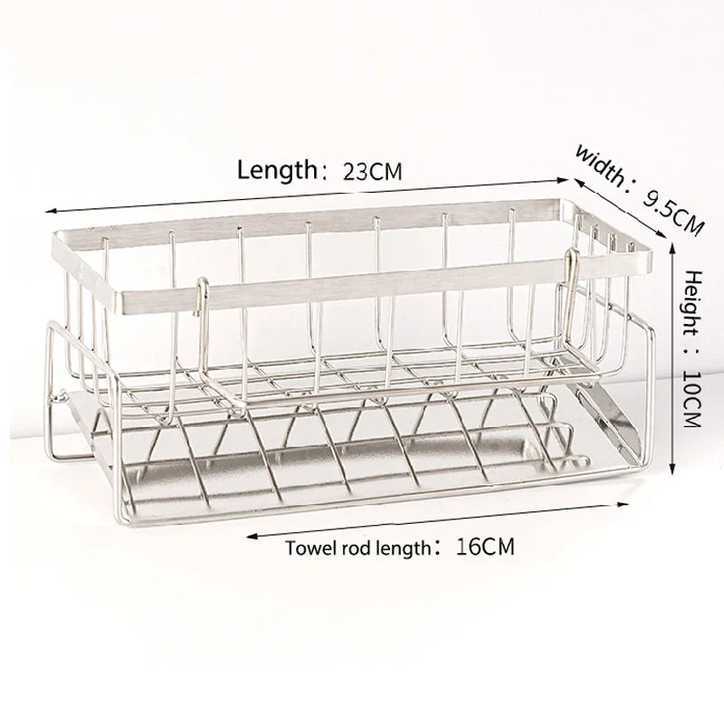 RVS Sponshouder – Wolnostojąca Półka na Gąbki do Kuchni | Pojedynczy Poziom | Trwały i Odporny na Korozję