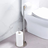 SteelPure DuoStand Zestaw Szczotka WC + Uchwyt na Papier