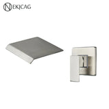 Ścienny kran do umywalki z wylewką wysoką – Czarny Mat lub Szary Szlifowany | Jednouchwytowy