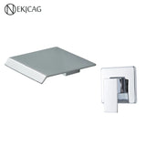 Ścienny kran do umywalki z wylewką wysoką – Czarny Mat lub Szary Szlifowany | Jednouchwytowy