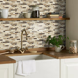 LuxeMarmer Złoto-Białe Naklejki Ścienne w Stylu Marmuru