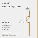 Okrągły Uchwyt Meblowy – Powłoka Cynkowa | 64–256 mm Rozstaw Otworów | Nowy Styl Chiński