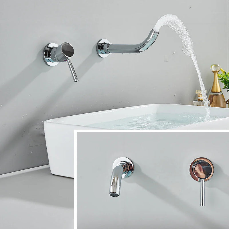 LuxaWall Elite – Natynkowa bateria umywalkowa w kolorze szczotkowanego złota