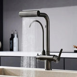 Mosiądz Kuchenny Kran z Filtrowanym Wylewem | Pojedyncza Gałka | Szlifowany