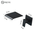 Ścienny kran do umywalki z wylewką wysoką – Czarny Mat lub Szary Szlifowany | Jednouchwytowy