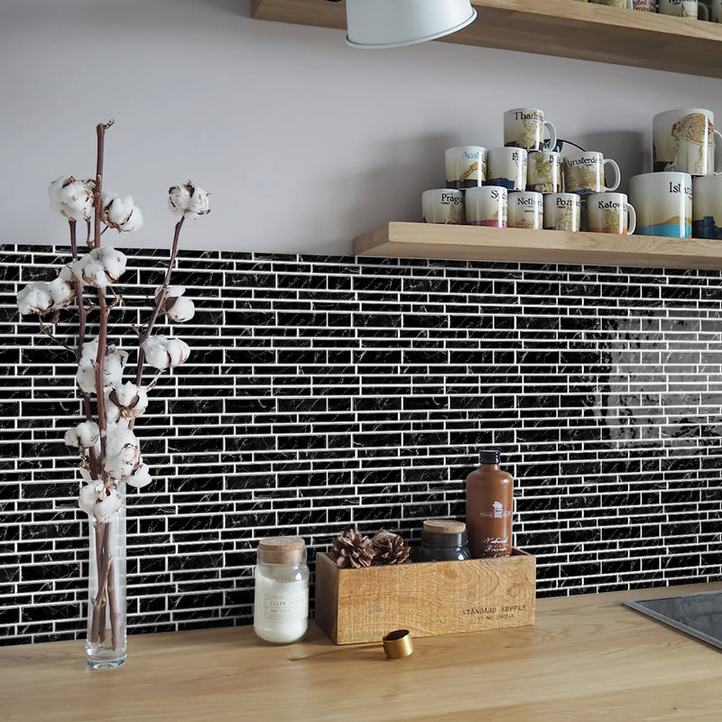 LuxeMarmer Złoto-Białe Naklejki Ścienne w Stylu Marmuru