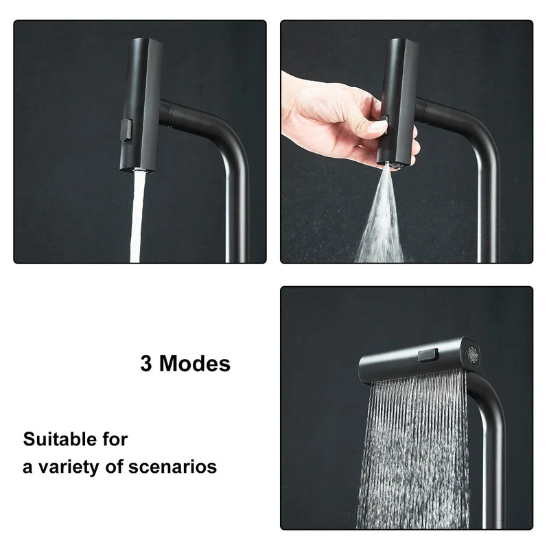 SteelFlex Gun Gray Wysuwana Kran Kuchenny