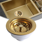 Aurelio Złoty Kolor Stalowy Zlewowy Korek – 114mm Luksusowa Sito Odpływowe
