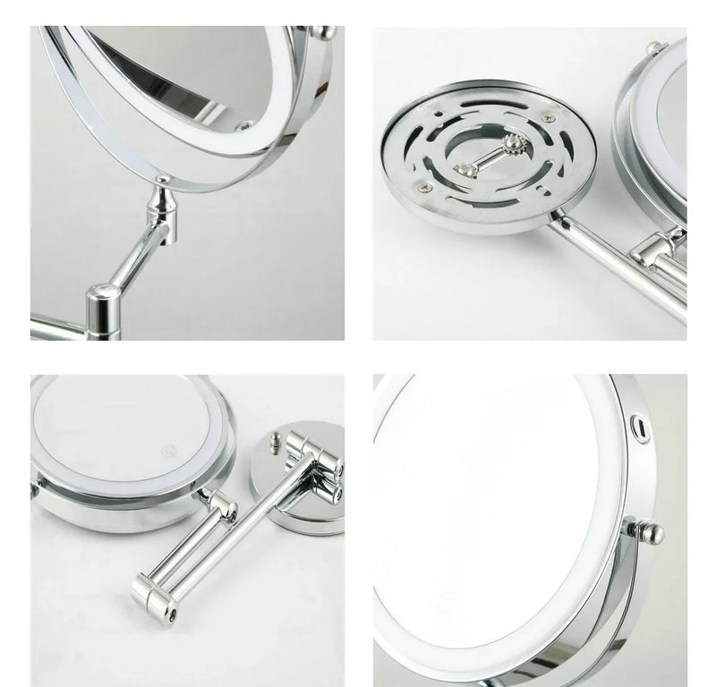 LumiView 8" Ładowalne Lusterko do Makijażu z Oświetleniem