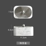 Czteroczęściowy zestaw akcesoriów łazienkowych – Wygląd marmuru