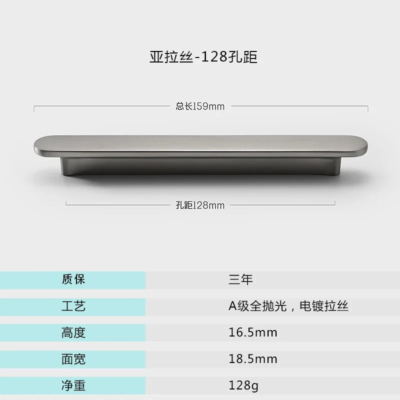 Nowoczesna Rękojeść Meble – Ocynk | Rozstaw otworów 64 mm | Do szuflad i drzwi