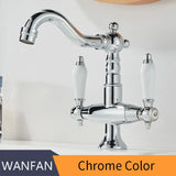 Antyczna Mosiądzowa Bateria Łazienkowa Styl Industrialny Pojedynczy Otwór Podwójna Rączka