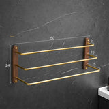 3 Podwójny Wieszak na Ręczniki | <50 cm | Metal | Wolnostojący