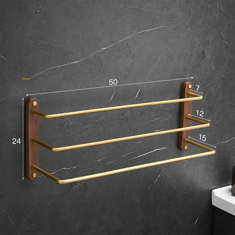 3 Podwójny Wieszak na Ręczniki | <50 cm | Metal | Wolnostojący