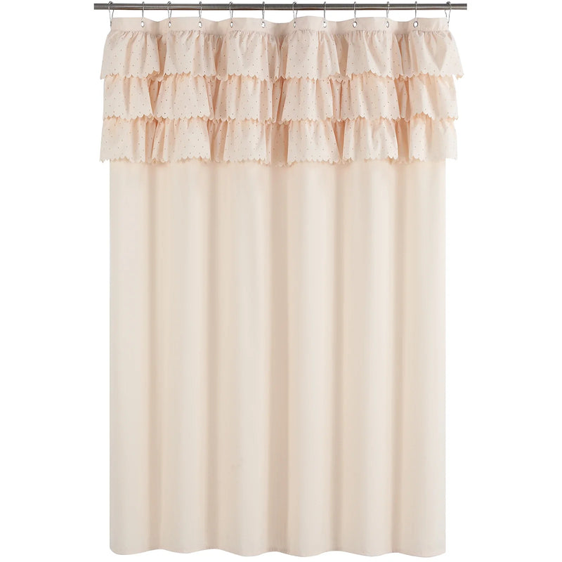 BohoChic Zasłona prysznicowa – Beż/Stare Kość Słoniowa