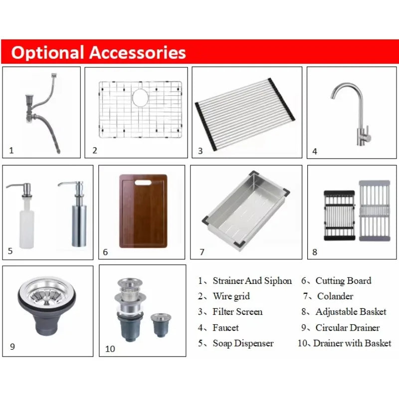 Ręcznie wykonany zlewozmywak ze stali nierdzewnej – Kwadratowy | Nowoczesny design