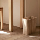 EcoPress Drewniany Kosz na Śmieci z Pokrywą