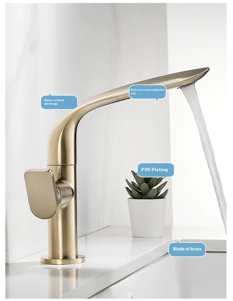 AquaLux Zlewozmywakowa Bateria – Obrotowy Luksusowy Zimno-Ciepły Kran z Obudową z Mosiądzu