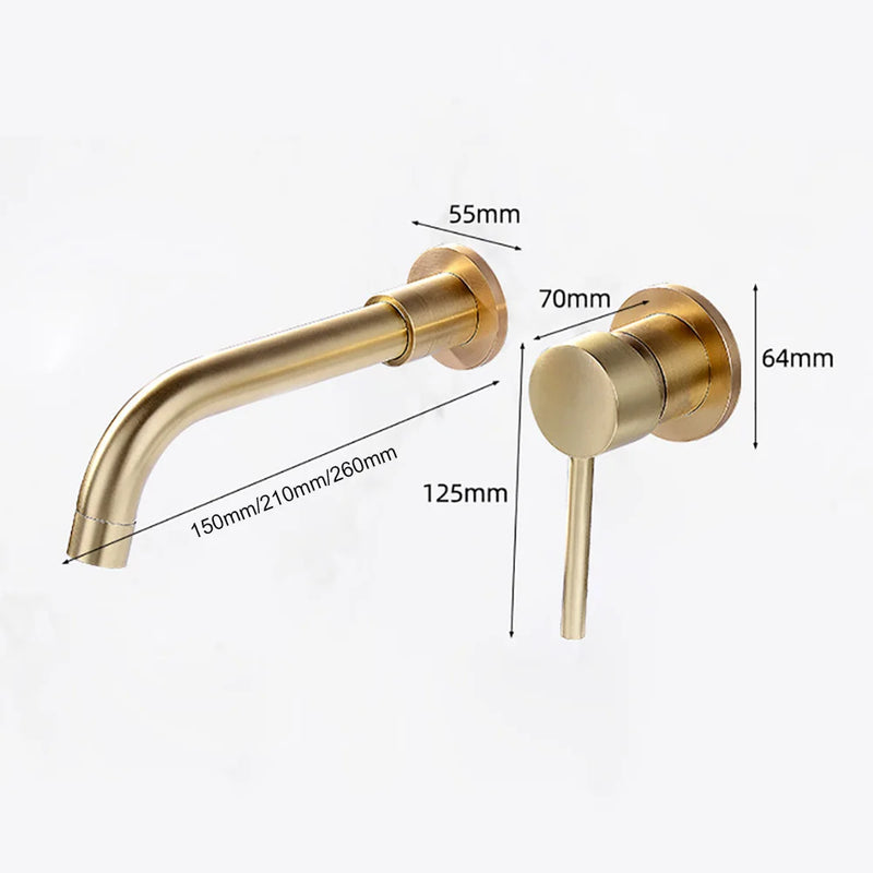 LuxaWall Elite – Natynkowa bateria umywalkowa w kolorze szczotkowanego złota