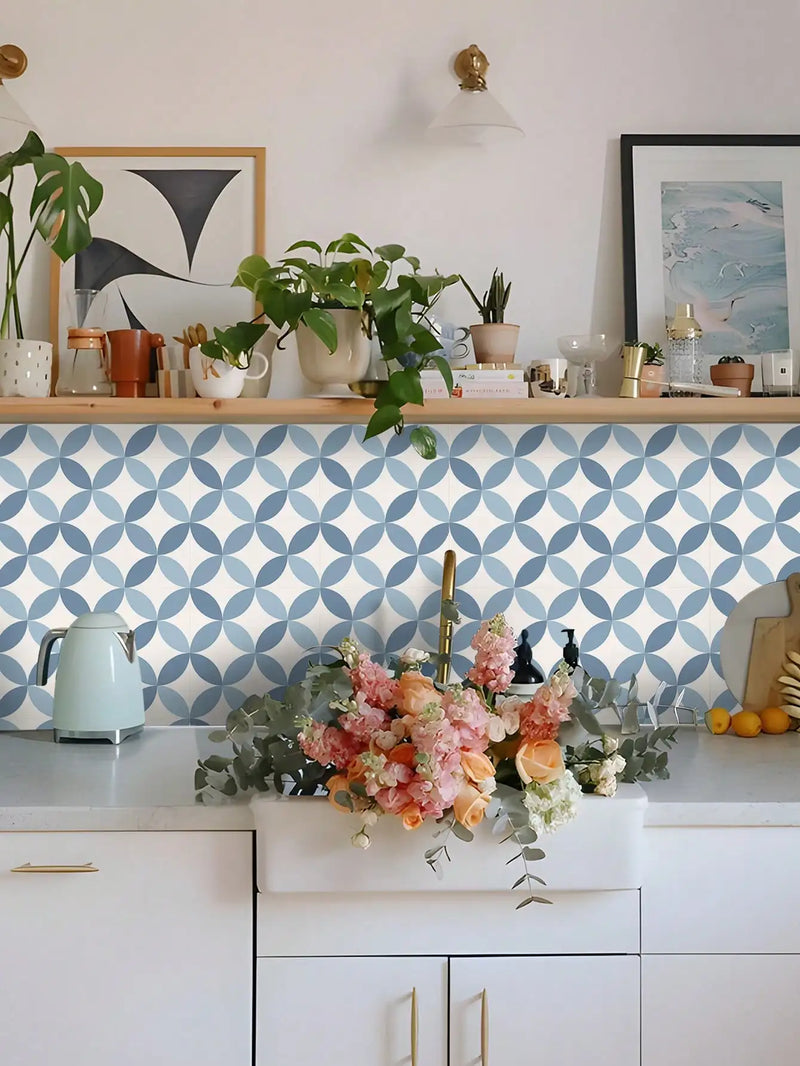 NordicTyle – 12-częściowy Skandynawski Zestaw Naklejek Podłogowych