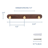 WalnutHook – 3-Hakowy Wieszak na Ręczniki z Drewna i Metalu