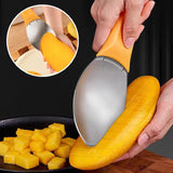MistrzOwoców Wielofunkcyjny Nóż do Owoców – Krajalnica do Mango i Awokado | Obieraczka ze Stali Nierdzewnej | Precyzyjne Narzędzie Kuchenne do Przygotowywania Owoców