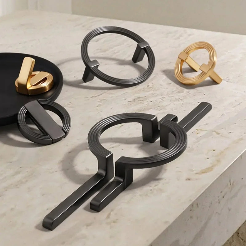 Okrągły Uchwyt Meblowy – Powłoka Cynkowa | 64–256 mm Rozstaw Otworów | Nowy Styl Chiński