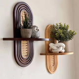 BohemiaCraft Ręcznie Pleciona Półka z Rattanu