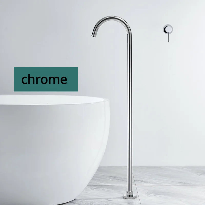 Wolnostojący bateria wannowa – jeden uchwyt | ciepła i zimna woda | montaż podłogowy | różne kolory