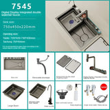 Prostokątny zlew ze stali nierdzewnej z baterią | Pojedyncza komora | 3 otwory