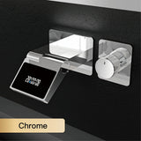 Zlewozmywakowa bateria z oświetleniem LED – montaż ścienny | 2 otwory | ciepła i zimna woda | mosiądz