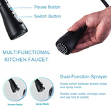 Bateria Kuchenna na Dotyk | Chrom Połysk | Zimna i Ciepła Woda | Wyciągana Wylewka