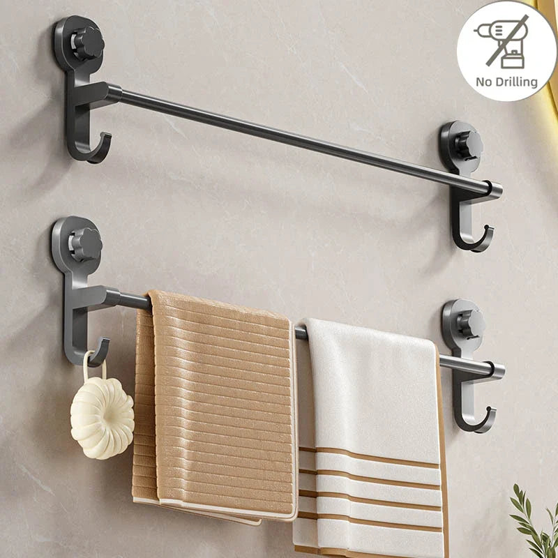 MagnaGrip Mocny Przyssawkowy Wieszak na Ręczniki – Czarny Samoprzylepny Uchwyt na Ręczniki bez Wiercenia