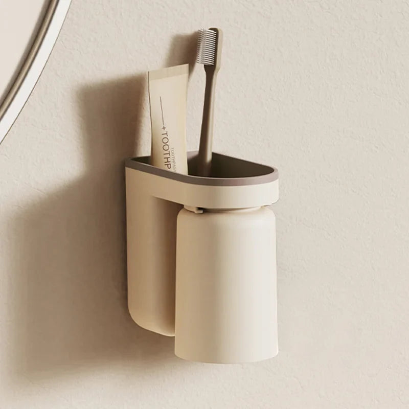 DuoClean 2-in-1 Uchwyt na Szczoteczkę do Zębów i Kubek – Inteligentny Organizer Bez Wiercenia