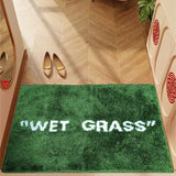 FreshLawn Comfort Mat – Modna Zielona Mata „Wet Grass” z Miękkiego Pluszu