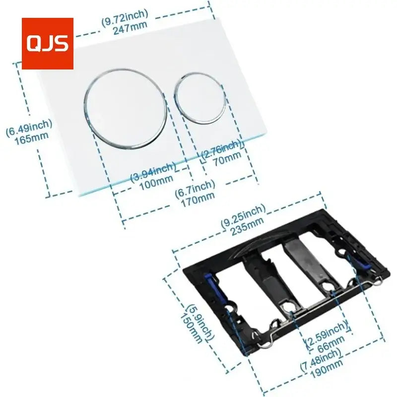 Toaletowy przycisk spłukujący | Podwójna funkcja spłukiwania | Kompatybilny z Geberit Sigma 20