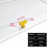 Czarny Kwadratowy Uchwyt Meblowy – Stop Aluminium | Różne Rozmiary | Włącznie ze Śrubami