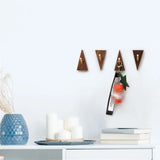 TriLuxe Trójkątny Hak Ścienny – Mosiądz & Lite Drewno