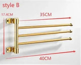 Podwójny Wieszak na Ręczniki | Aluminium | <50 cm | Z Hakiem