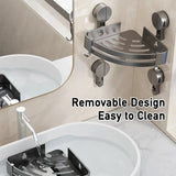 AquaGrip – Luksusowa Półka Łazienkowa z Przyssawkami bez Wiercenia