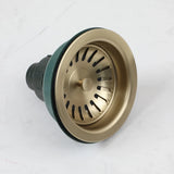 Ouboni Antique Mosiądz Nierdzewna Stalowa Zlewozmywak Sito & Korek Odpływowy