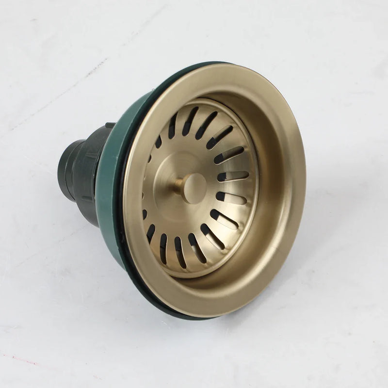 Ouboni Antique Mosiądz Nierdzewna Stalowa Zlewozmywak Sito & Korek Odpływowy