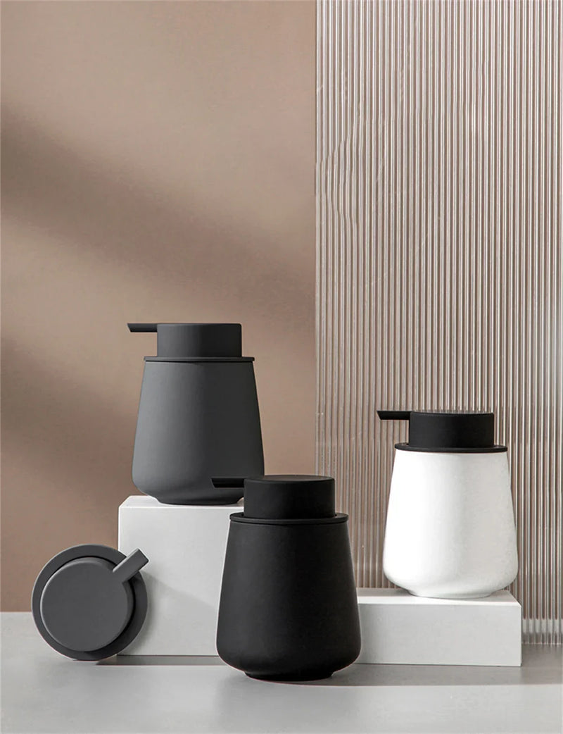 CeramiLux 300ml Luxe Ceramiczny Dozownik do Mydła – Na Mydło, Szampon, Odżywkę lub Balsam