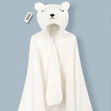 Ręcznik Kąpielowy Malucha z Kapturem i Wzorem Kreskówkowym