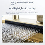 Złoty 304 Stal Nierdzewna Zlewozmywak Kaskadowy, Duży Jednokomorowy, Środkowy i Dolny Zbiornik, Wzmocniony