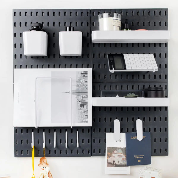 Pegboard Combinatieset – Organizator Ścienny | 22" x 22" | Regulowany & DIY | W zestawie akcesoria
